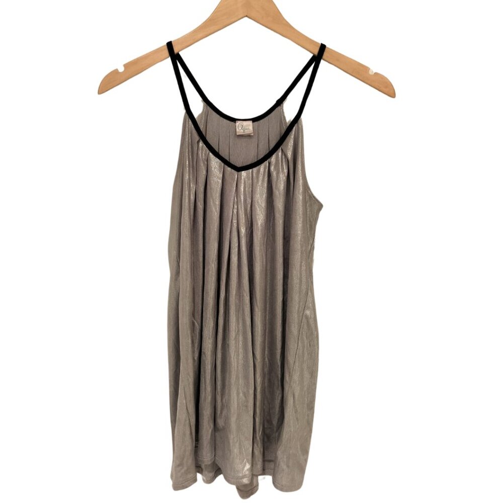Aqua Tank Top in Shimmery Silver